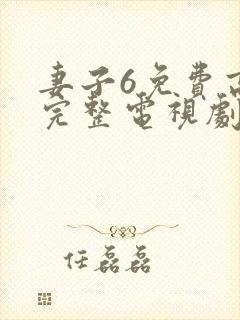 妻子6免费高清完整电视剧情