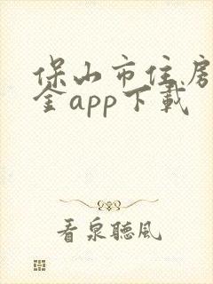 保山市住房公积金app下载