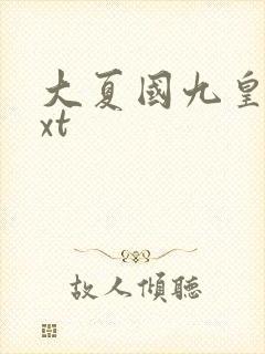 大夏国九皇子txt