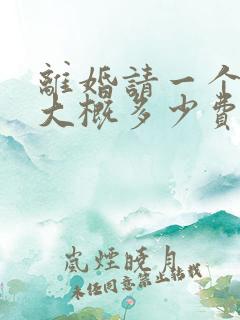 离婚请一个律师大概多少费用