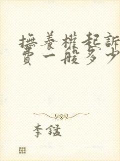 抚养权起诉律师费一般多少钱