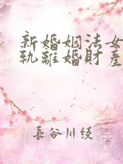 新婚姻法女方出轨离婚财产是怎样分割的