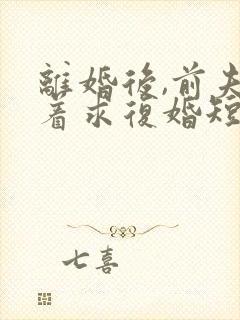 离婚后,前夫哭着求复婚短剧