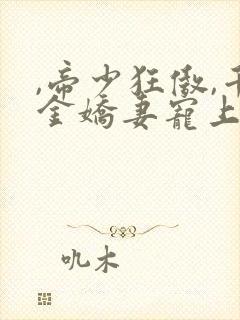 ,帝少狂傲,千金娇妻宠上瘾