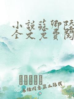 小说苏卿陆容渊全文免费阅读