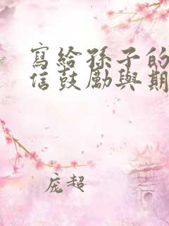 写给孙子的一封信鼓励与期望