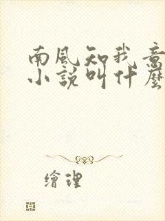 南风知我意原著小说叫什么