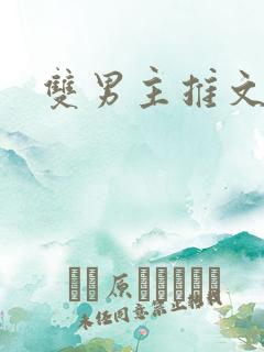 双男主推文小说