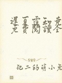 迟夏霍知尧小说免费阅读全文无弹窗