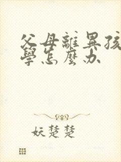 父母离异孩子厌学怎么办