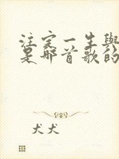 注定一生与天争是哪首歌的歌词