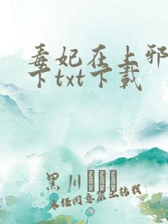 毒妃在上邪王在下txt下载