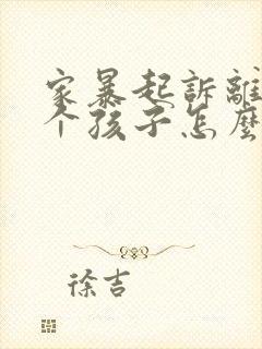 家暴起诉离婚两个孩子怎么判