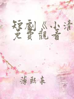 短剧《小清欢》免费观看