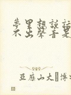 梦里想说话却发不出声音是什么原因