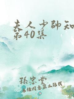 夫人少帅知错了第40集