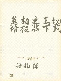 万相之王txt精校版下载