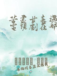 苦尽甘来遇见你电视剧在哪里看