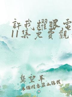 许我耀眼电视剧11集免费观看