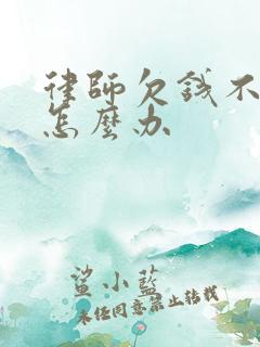 律师欠钱不还该怎么办