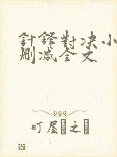 针锋对决小说未删减全文