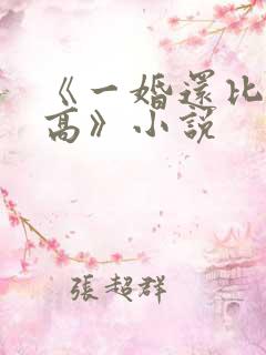 《一婚还比一婚高》小说