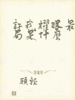 许我耀眼最后结局是什么