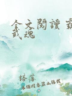 全文阅读 霸天武魂