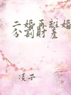 二婚再离婚怎样分割财产