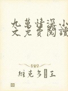 九万情深小说全文免费阅读无弹窗