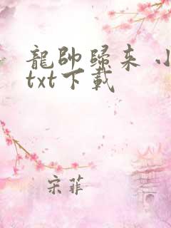 龙帅归来 小说txt下载