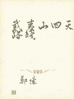 武夷山四天旅游路线