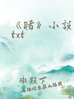 《赌》小说网盘txt