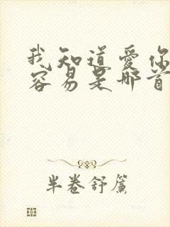 我知道爱你并不容易是哪首歌的歌词