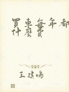 买车每年都要交什么费