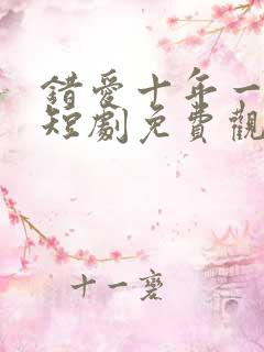 错爱十年一场空短剧免费观看全集