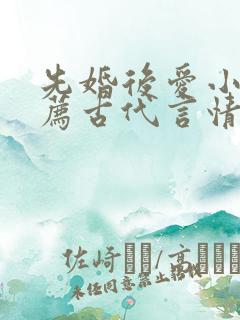 先婚后爱小说推荐古代言情