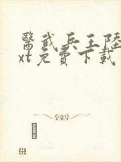 医武兵王陆轩txt免费下载