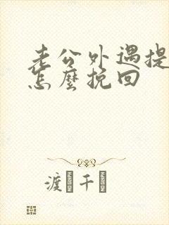 老公外遇提离婚怎么挽回