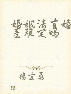 婚姻法有婚前财产规定吗