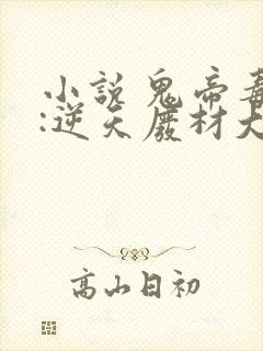 小说 鬼帝毒妃:逆天废材大姐大