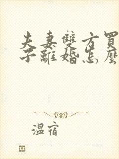 夫妻双方买的房子离婚怎么分配