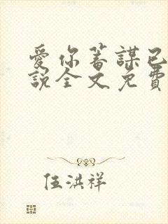 爱你蓄谋已久小说全文免费阅读