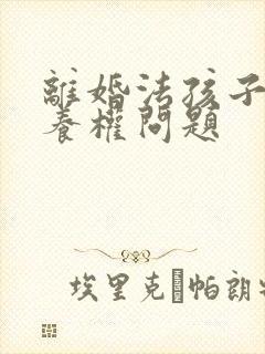 离婚法孩子的抚养权问题