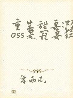 重生甜妻:陆boss是宠妻狂魔