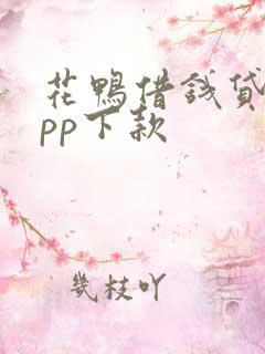 花鸭借钱贷款app下款