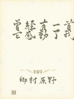 曾经有一首歌,它感动了我是什么歌