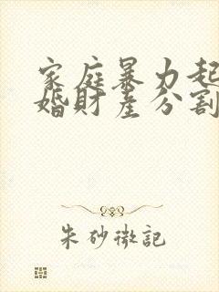 家庭暴力起诉离婚财产分割