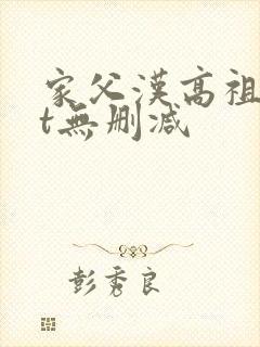 家父汉高祖txt无删减