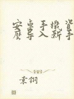 安卓手机资料怎么导入新手机